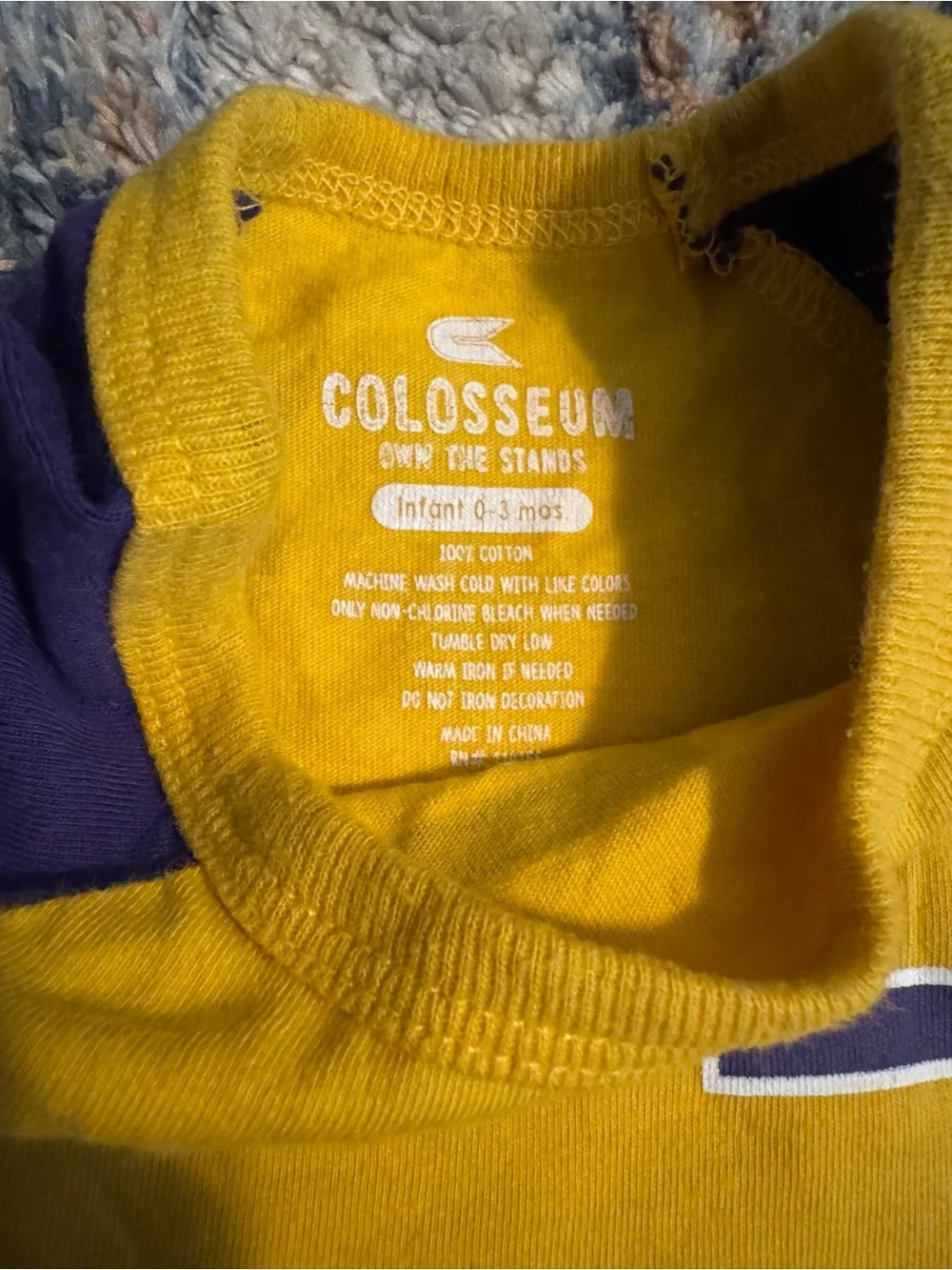 LSU Purple and Gold Baby/Infant Onesie 0-3 Months